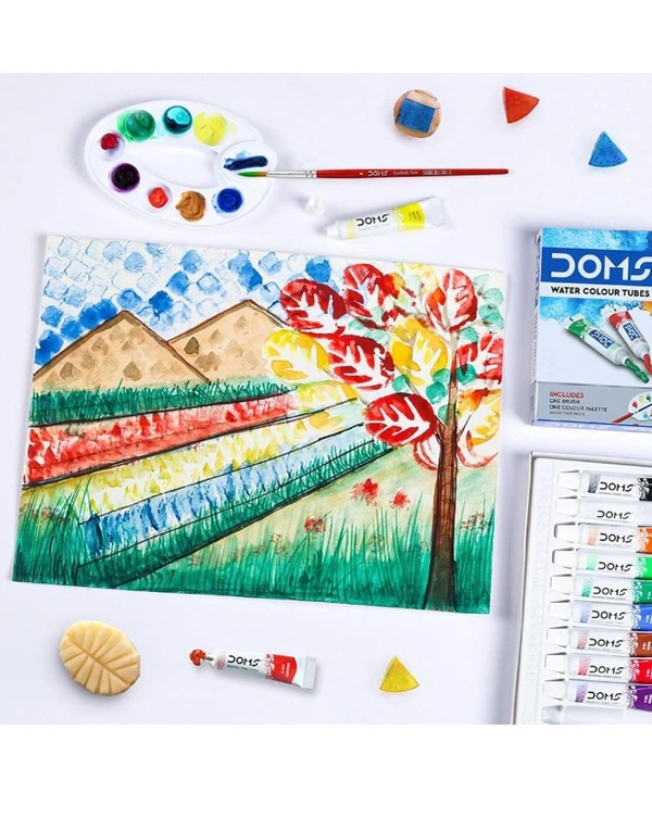 Doms Non-Toxic Water Colour Tube Set In Cardboard Box 
