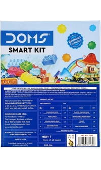 Doms Smart Kit | Comes With Transparent Zipper Bag | Perfect Value Pack | Kit For School Essentials | Gifting Range For Kids | Combination of 12 Stationery Items