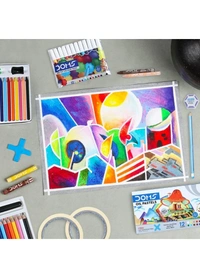 Doms Art Strokes Kit | Perfect Value Pack | Kit For Creative Minds | Gifting Range For Kids | Combination of 10 Stationery Items