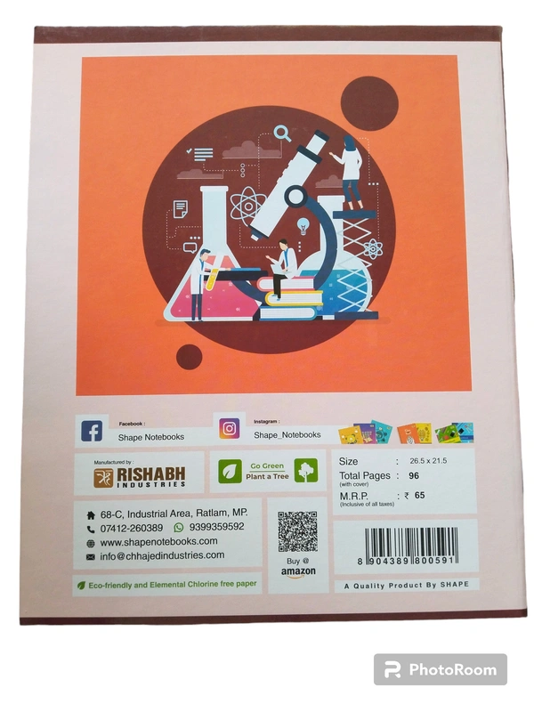 Shape Biology Practical Exercise Notebook With Hard Cover  - 96