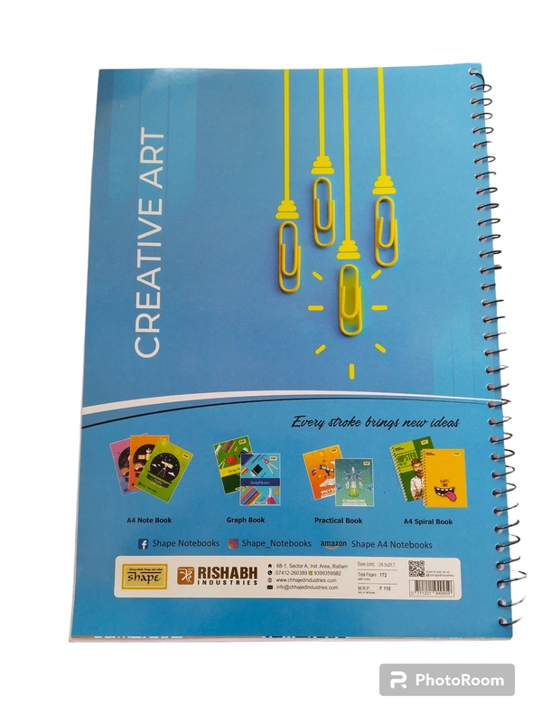 Shape Spiral UnRuled Notebook - 172