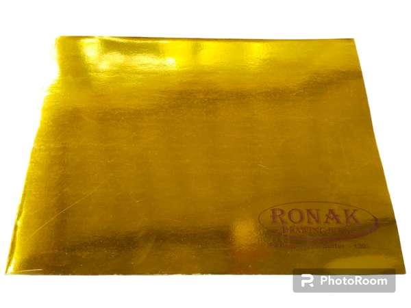 Ronak Gold Cover With Butter Paper Drawing Book  - 64