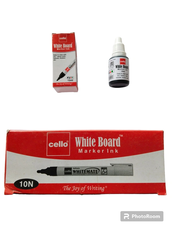 Cello White Board Marker Ink  - Black, 15 ML