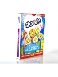 Skoodle 12 Shade Triangular Colour Pencils  - 10 Shades