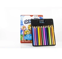 Skoodle 12 Shade Triangular Colour Pencils  - 10 Shades