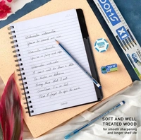 Doms  DOMS X1 Xtra Super Dark Pencils Box Pack | Hexagonal Shape For Easy Holding & Comfort | Free Eraser, Scale & Pencil Cap Inside | Dark & Neat Handwriting | Pack of 10 Pencils