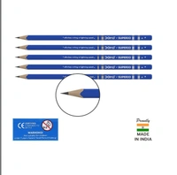 Doms Superio Non-Toxic Super Dark Graphite Pencils | Tumbler Pack | Effortless Writing | Ideal For Sketching & Drawing | Pack of 5 Pencils