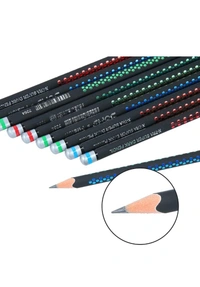 Doms Fusion Xtra Super Dark Pencil Box Pack | Dark & Neat Writing Which Stays Longer | Smooth Sharpning & With Soft & Comfortable Grip | Free Scale & Erasner Inside