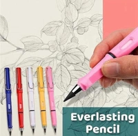 SWADEC Pen Shape Pencil Everlasting Inkless Reusable Erasable Infinite Replaceable Graphite Nib Birthday Party Return Gift for Kids Multicolor Pack of 1