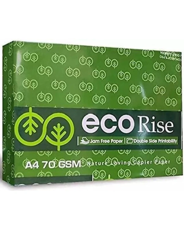 Eco Rise Printing PhotoCopy Paper A4 Size JK Paper ECO TREE FRIENDLY, 70 GSM 500 Sheet (Pack Of 1) - 500, A4