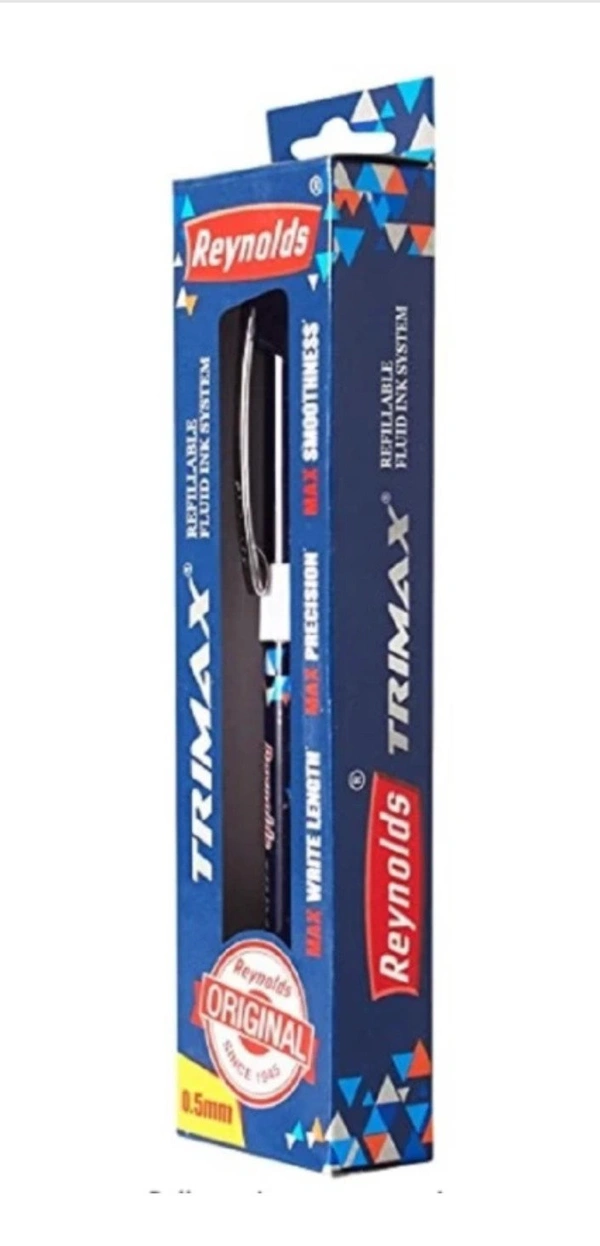 Reynold Trimax Liquid Gel Pen Pack Of 1 With Free High-Lighter - Blue