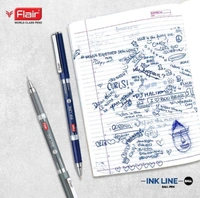 Flair  FLAIR Inkline Ball Pen Box Pack | Lightweight & Attractive Body Colors | Smooth and Bold Writing Experience | Durable, Refillable Pen | Blue Ink 1 Piece  - Blue
