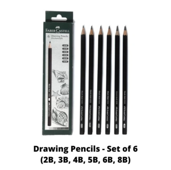 Faber Castel Drawing Pencil Pack Of 6 ( 2B,3B,4B,5B,6B,8B)