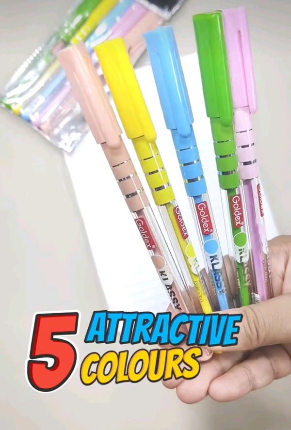 Goldex Klassy Ball Pen - 5 Piece  - Blue
