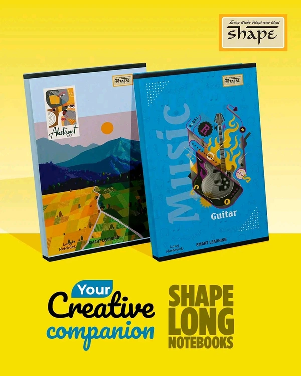 Shape Long Notebook Single Line  - 318