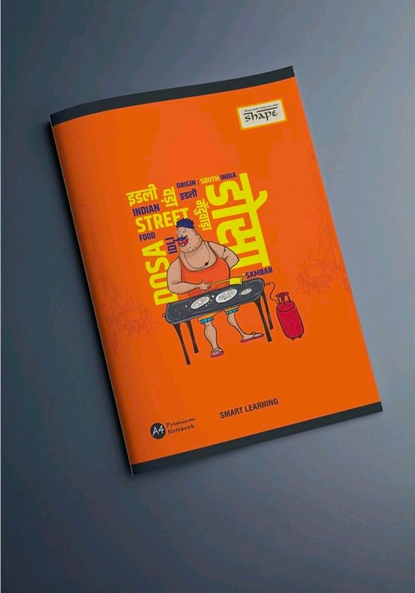 Shape A4 Notebook - 136 Pages, Single Line , Soft Cover - 136