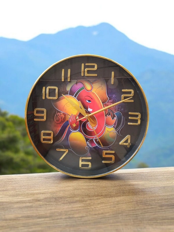 Ganesh Wall Clock  - 25*25 Cm