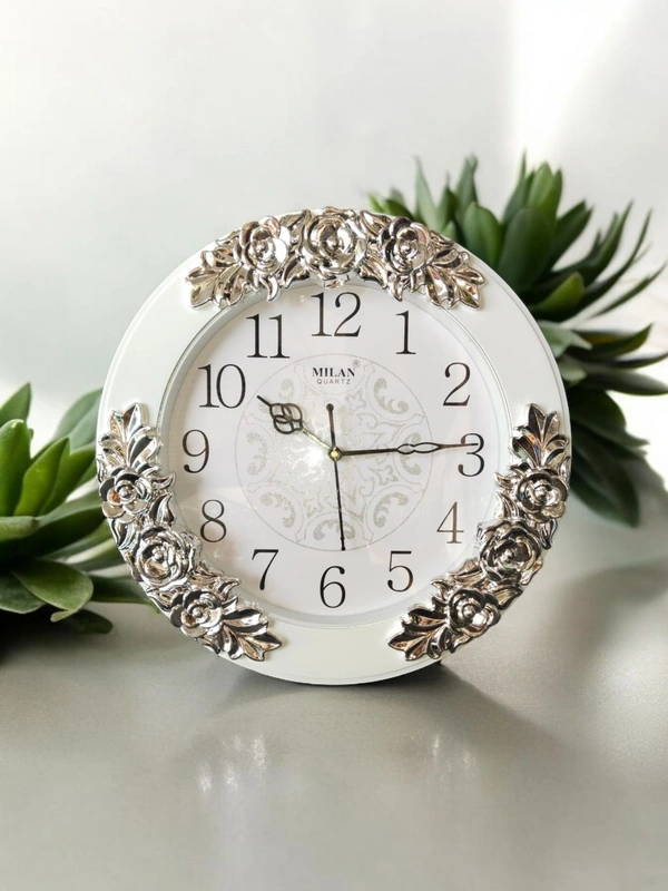 MILAN QUARTZ White Wall Clock  - 30*30 Cm