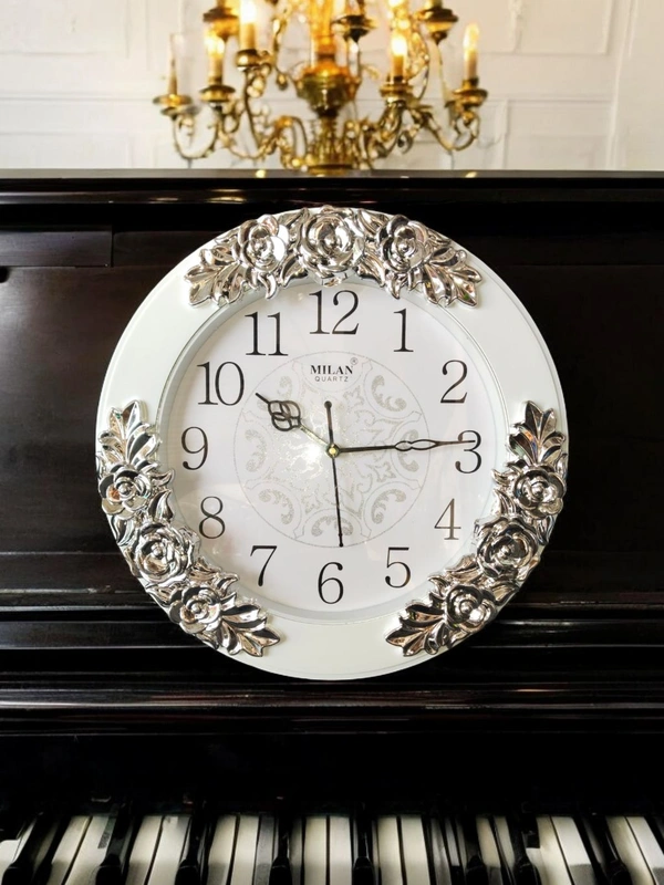 MILAN QUARTZ White Wall Clock  - 30*30 Cm