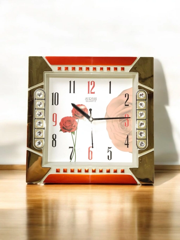 SURBHI Wall Clock  - 26*26 Cm