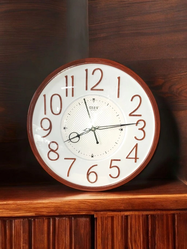 White Analogue Wall Clock  - 29*29 Cm