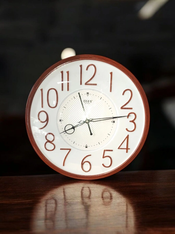 White Analogue Wall Clock  - 29*29 Cm