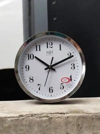 Right Quartz Wall Clock 010- White  - 24*24 Cm