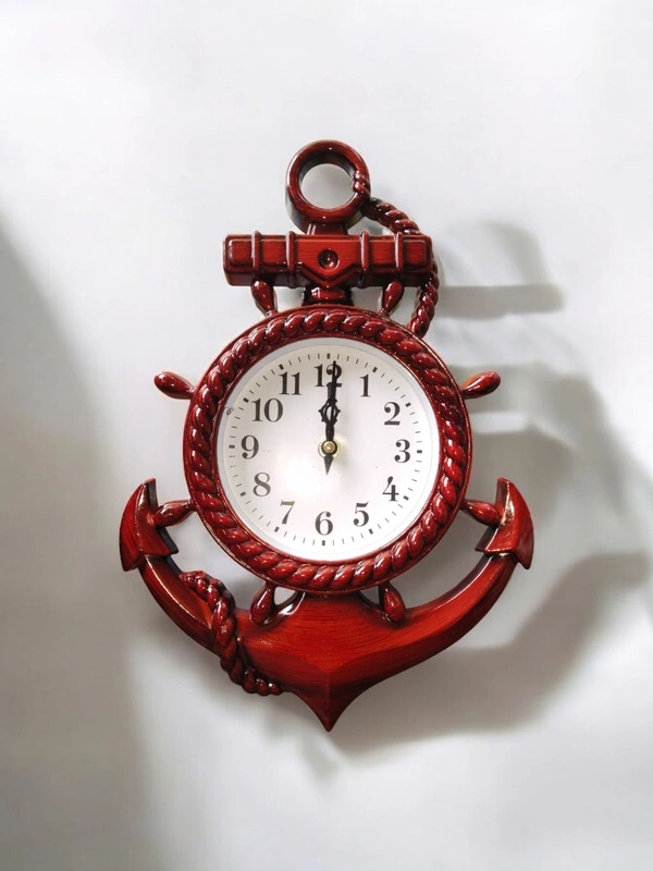 Hook Shaped Wall Clock 29 - 30*22 Cm