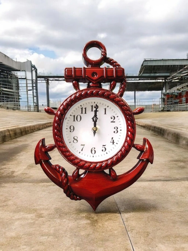 Hook Shaped Wall Clock 29 - 30*22 Cm
