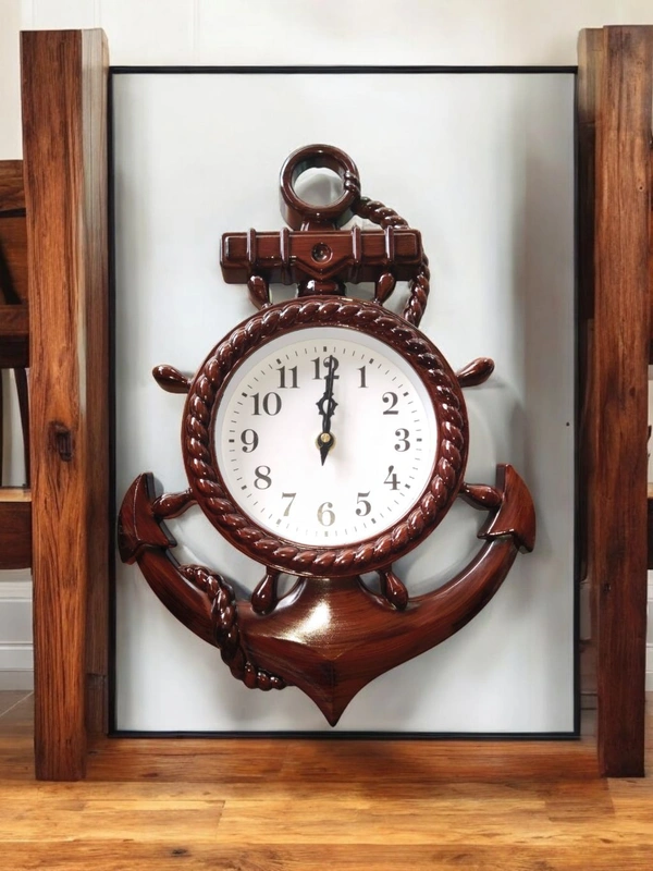 Hook Shaped Wall Clock 28 - 30*22 Cm