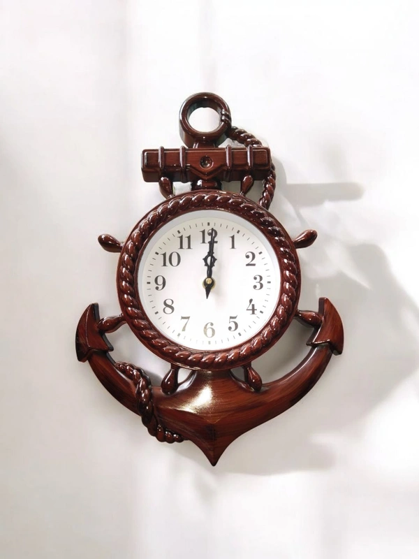 Hook Shaped Wall Clock 28 - 30*22 Cm