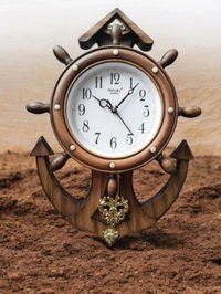 Smart Quartz Wood Wall Clock With Pendulum  37 - 34*48 Cm