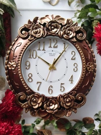 MILAN Quartz Brown Wall Clock  - 40*46 Cm