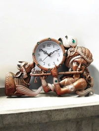 SUNRAY QUARTZ KRISHNA WITH WALL CLOCK 33 - 40*27 Cm