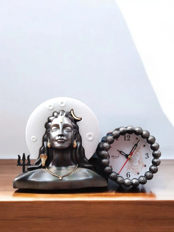 Adiyogi With Clock 92  - 29*20 Cm