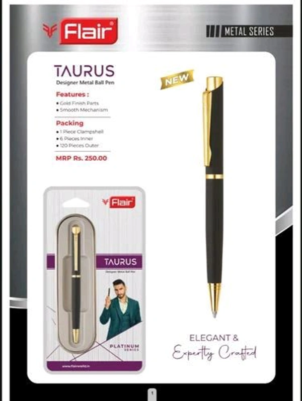 Flair Taurus Metal Ball Pen - Blue