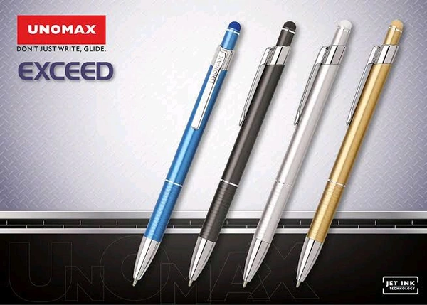 Unomax EXCEED Metal Ball Point PensTip Size 0.7 mm - Blue