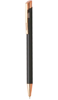 Hauser Aurus Rose Gold Metal Ball Pen | Retractable Mechanism, Shiny & Attractive Metal Body | Ideal For Corporate Gifting, Festive Gifting | Blue Ink, of 1 Pen - Blue