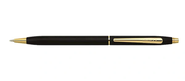 Unomax  UNOMAX Celebra Ball Pen with Jet Ink Technology, Set of 1 | Matt Black Body with Glossy Gold Plated Clip | 0.7mm Tip, Use for fine writing, Perfect for gifting - Blue
