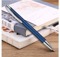 Flair FLAIR Eros Ball Pen Box Pack | Retractable Mechanism with Stylish Long Clip | Attractive Metal Body, Trims at Grip for Better Hold | Blue Ink - Blue
