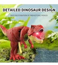 Gooyo Dinosaur Toy Gun & Musical Toy Gun for Kids with Biting Roaring Function, Simulation Sound Effect Will Shake Head Swing Tail (Red Color) - Red