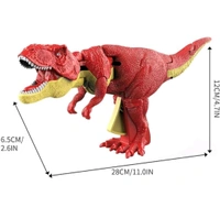 Gooyo Dinosaur Toy Gun & Musical Toy Gun for Kids with Biting Roaring Function, Simulation Sound Effect Will Shake Head Swing Tail (Red Color) - Red