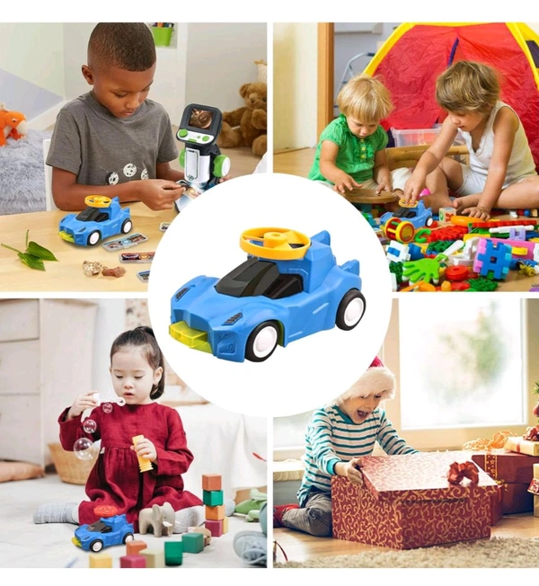 FokCalgary Light Up Tops - Portable STEM Interactive - Fine Motor Skills Learning Games Reusable Educational Rotating Gyro Toy LED Light Up Flashing Tops for Kids - Blue