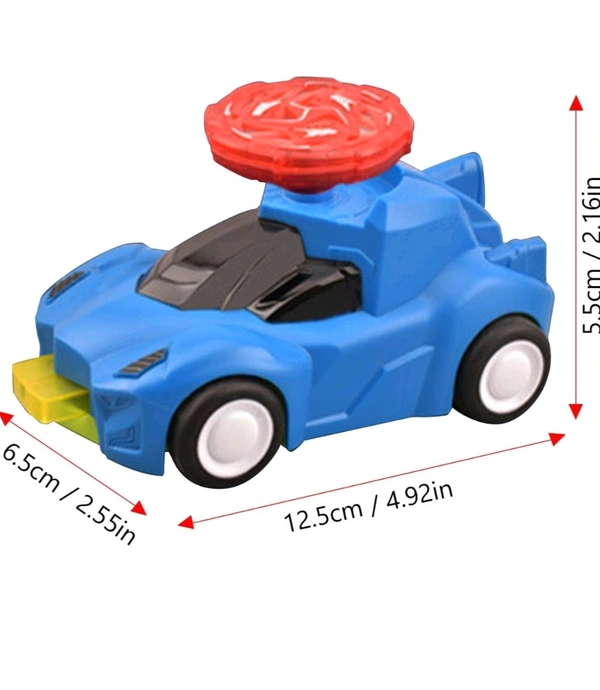 FokCalgary Light Up Tops - Portable STEM Interactive - Fine Motor Skills Learning Games Reusable Educational Rotating Gyro Toy LED Light Up Flashing Tops for Kids - Blue