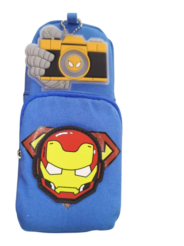 Marvel Cotton Pencil Case/ Pouch  - Royal Blue