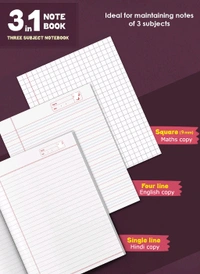 Shape 3 In 1 Royal Notebook  - 120, 24*18cm