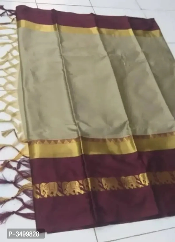 New Hathi Design Cotton Silk Saree with Blouse piece