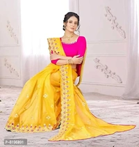 Vinayak Textile Womens Georgette Saree  - Gold