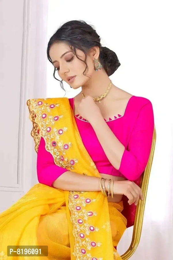 Vinayak Textile Womens Georgette Saree  - Gold