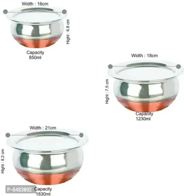 Badavision Silver Membership Handi Set Pack Of 3 With Lid 